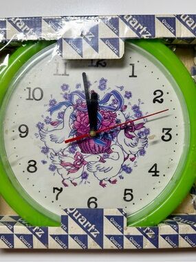 Vintage Quartz Marmalade Goose‎ Wall Clock – Green Frame – NEW
